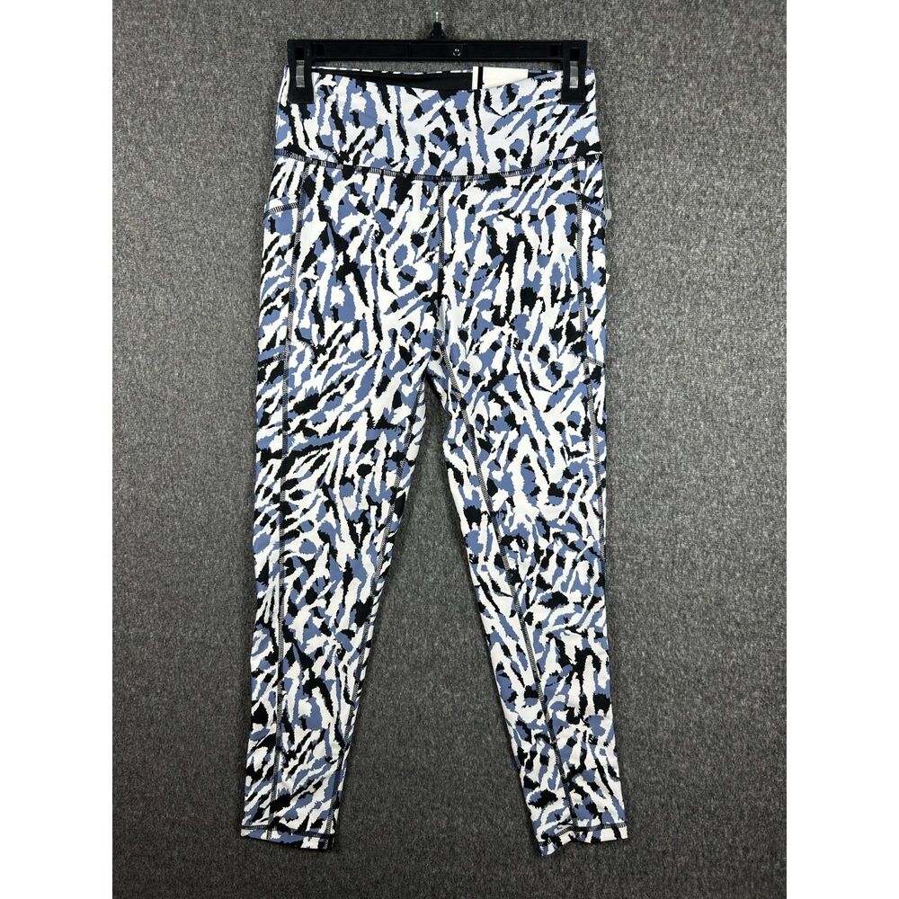 DKNY Sport Blue Animal Print High Waist 7/8 Leggings - Small